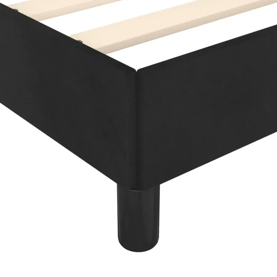 vidaXL - Bed frame zonder matras - Zwart - Fluweel - 140x200 cm