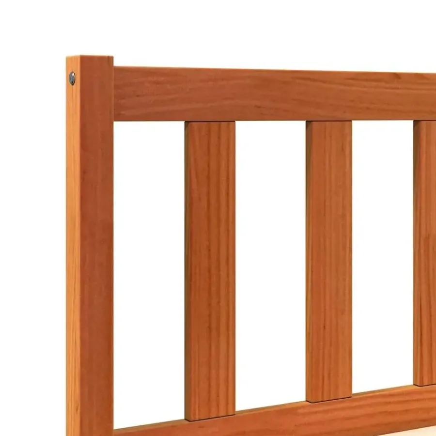 1-Persoons Bedden-vidaXL - Bed frame zonder matras - Wasbruin - Massief grenenhout - 90x200 cm