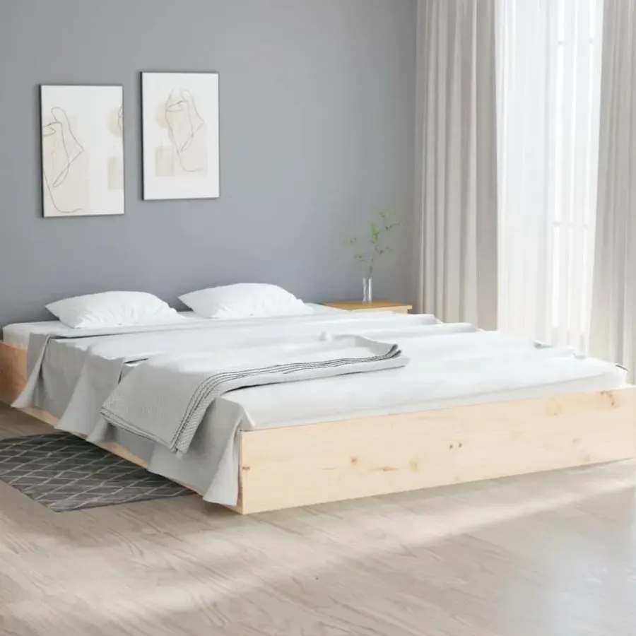vidaXL - Bed frame zonder matras - Massief hout - 120x200 cm