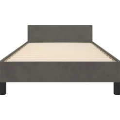 1-Persoons Bedden-vidaXL - Bed frame zonder matras - Donkergrijs - Fluweel - 90x200 cm