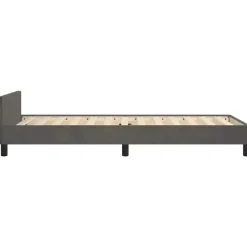 1-Persoons Bedden-vidaXL - Bed frame zonder matras - Donkergrijs - Fluweel - 90x200 cm