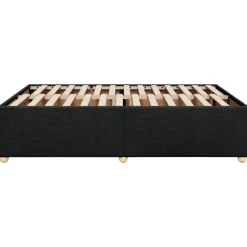 Twijfelaars-vidaXL - Bed frame zonder matras - Zwart - Stof - 140x200 cm