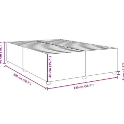 Twijfelaars-vidaXL - Bed frame zonder matras - Zwart - Stof - 140x200 cm