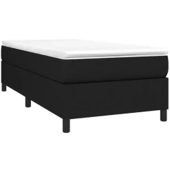 1-Persoons Bedden-vidaXL - Bed frame zonder matras - Zwart - Stof - 90x200 cm