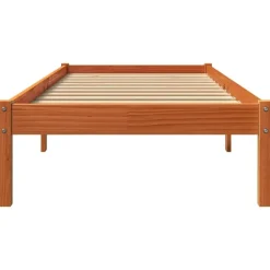 1-Persoons Bedden-vidaXL - Bed frame zonder matras - Wasbruin - Massief grenenhout - 90x200 cm
