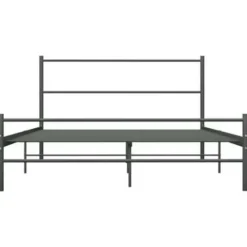2-Persoons Bedden-vidaXL - Bed frame zonder matras - Grijs - Metaal - 140x200 cm