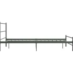 2-Persoons Bedden-vidaXL - Bed frame zonder matras - Grijs - Metaal - 140x200 cm