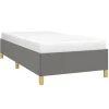 1-Persoons Bedden-vidaXL - Bed frame zonder matras - Donkergrijs - Stof - 80x200 cm