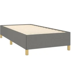 1-Persoons Bedden-vidaXL - Bed frame zonder matras - Donkergrijs - Stof - 80x200 cm