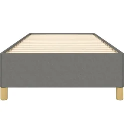 1-Persoons Bedden-vidaXL - Bed frame zonder matras - Donkergrijs - Stof - 80x200 cm