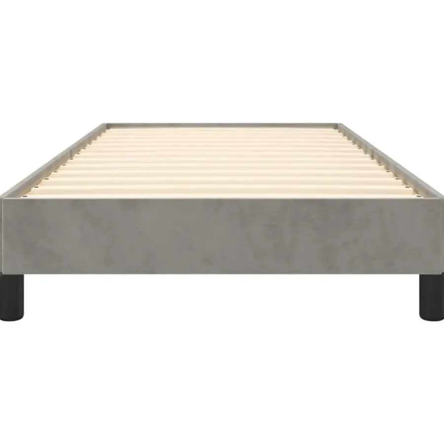 vidaXL - Bed frame zonder matras - Lichtgrijs - Fluweel - 80x200 cm