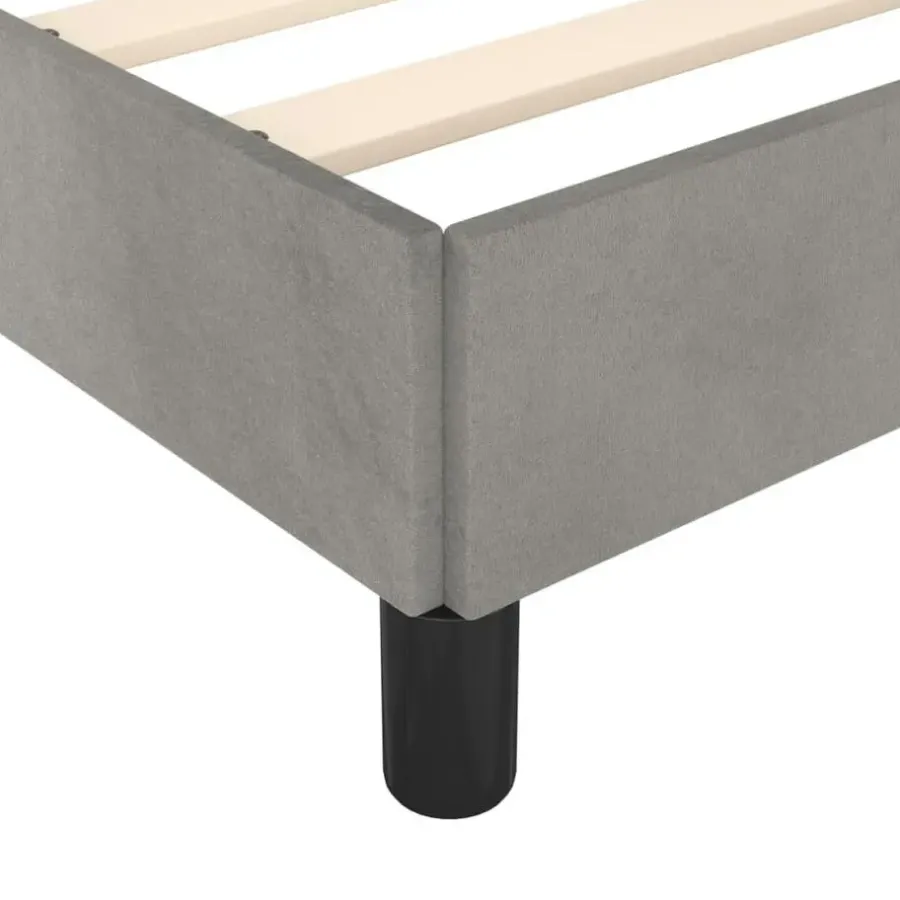 vidaXL - Bed frame zonder matras - Lichtgrijs - Fluweel - 80x200 cm