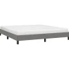 Twijfelaars-vidaXL - Bed frame zonder matras - Donkergrijs - Stof - 160x200 cm