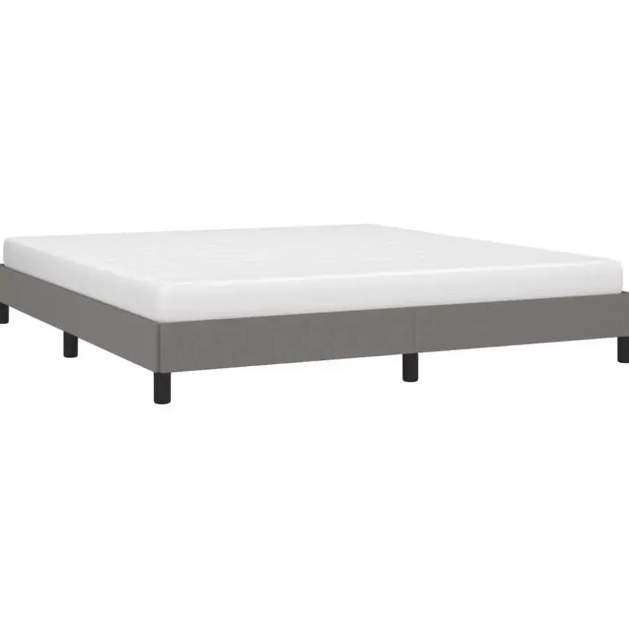 Twijfelaars-vidaXL - Bed frame zonder matras - Donkergrijs - Stof - 160x200 cm