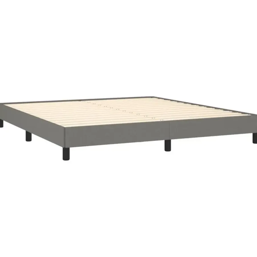 Twijfelaars-vidaXL - Bed frame zonder matras - Donkergrijs - Stof - 160x200 cm