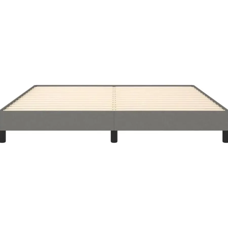 Twijfelaars-vidaXL - Bed frame zonder matras - Donkergrijs - Stof - 160x200 cm