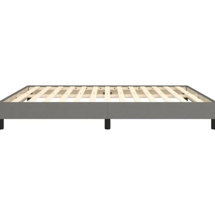 Twijfelaars-vidaXL - Bed frame zonder matras - Donkergrijs - Stof - 160x200 cm