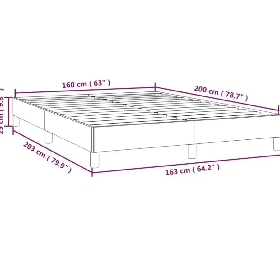 Twijfelaars-vidaXL - Bed frame zonder matras - Donkergrijs - Stof - 160x200 cm