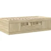 vidaXL - Bed met lades - Bruin - Hout - 90 x 200 cm - Zonder matras