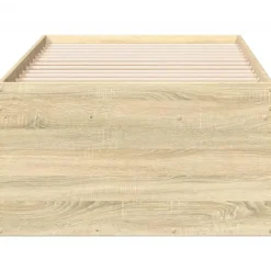 vidaXL - Bed met lades - Bruin - Hout - 90 x 200 cm - Zonder matras