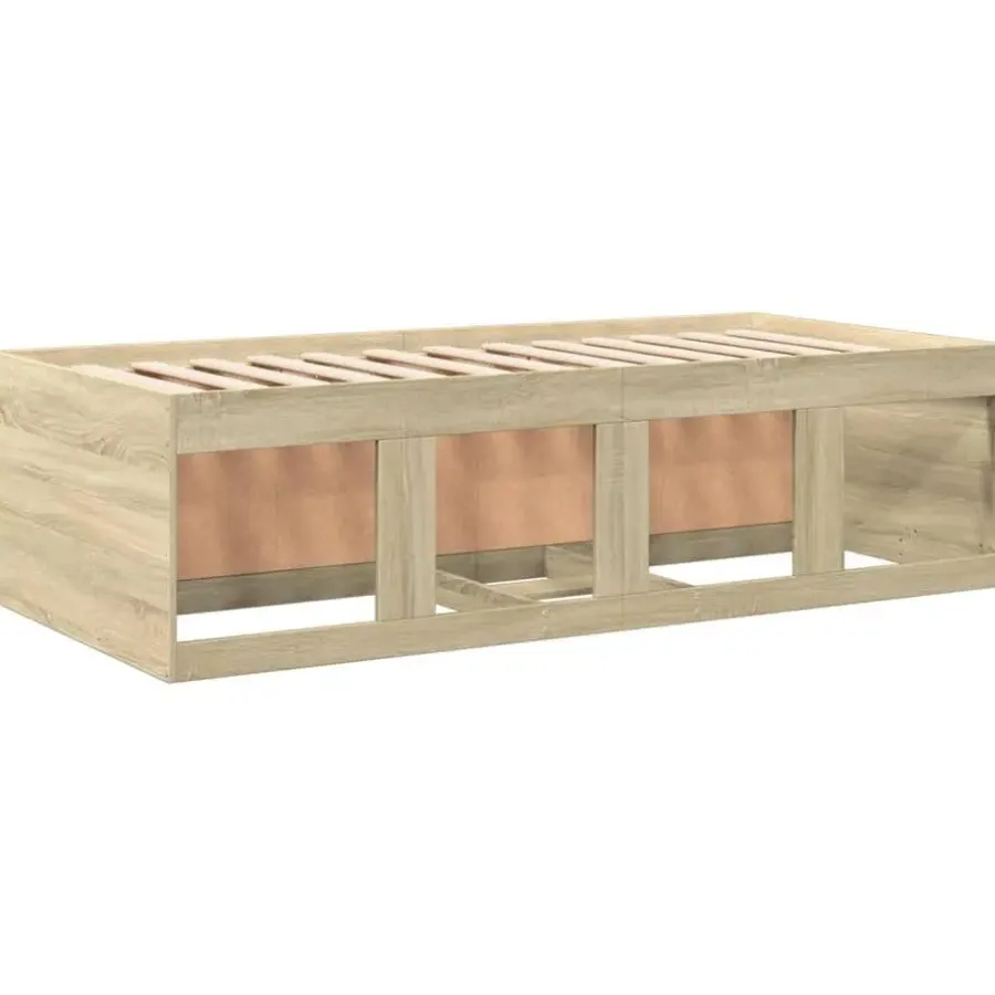 vidaXL - Bed met lades - Bruin - Hout - 90 x 200 cm - Zonder matras
