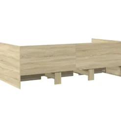 Kinderbedden-vidaXL - Bed met lades - Sonoma eikenkleurig - Hout - 90 x 200 cm