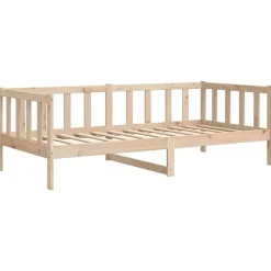 1-Persoons Bedden-vidaXL - Bedbank - Naturel - Grenenhout - 90x200 cm