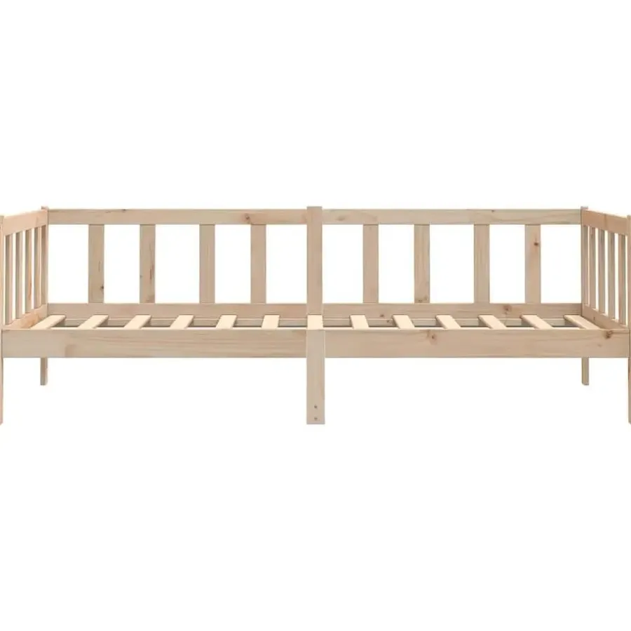 1-Persoons Bedden-vidaXL - Bedbank - Naturel - Grenenhout - 90x200 cm
