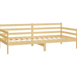 vidaXL - Bedbank - Naturel - Massief grenenhout - 90x200 cm