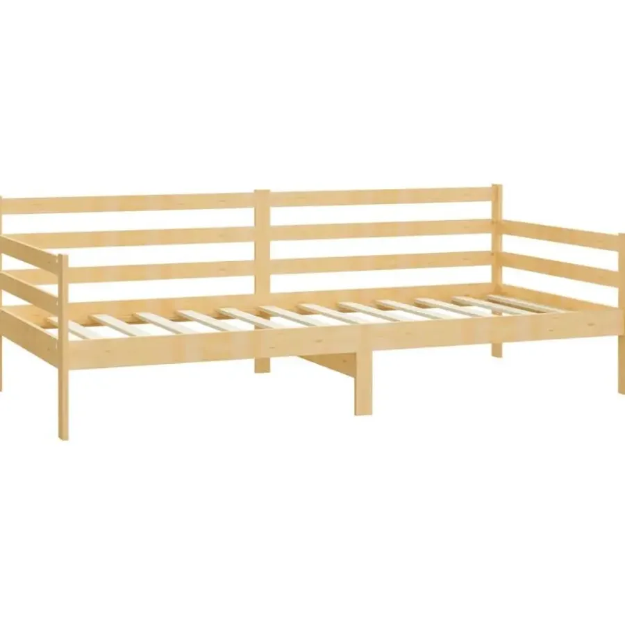 vidaXL - Bedbank - Naturel - Massief grenenhout - 90x200 cm