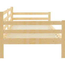 vidaXL - Bedbank - Naturel - Massief grenenhout - 90x200 cm