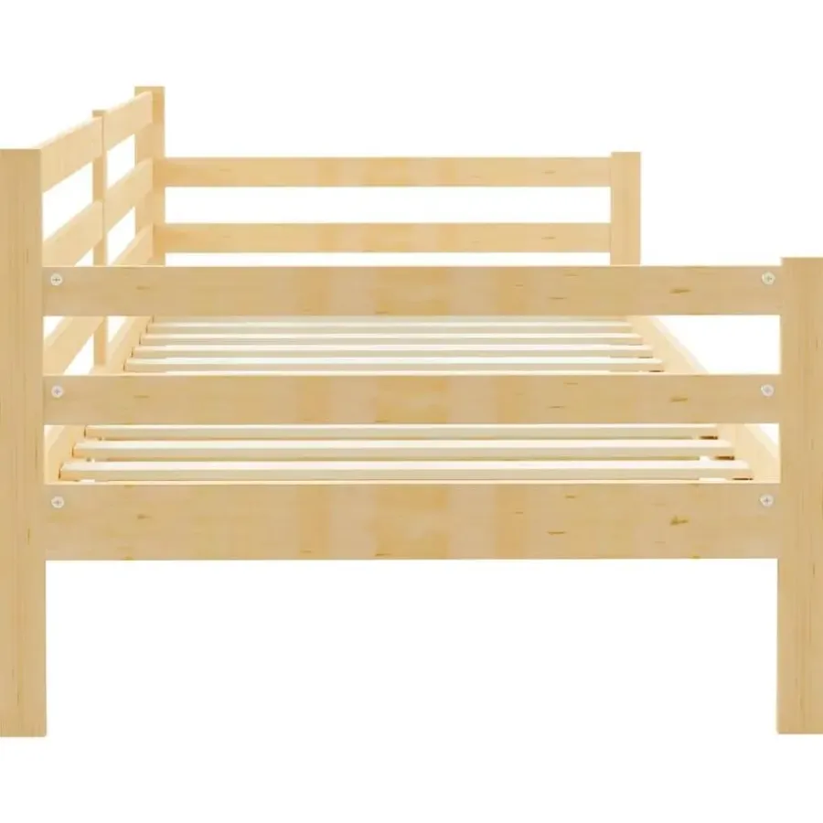 vidaXL - Bedbank - Naturel - Massief grenenhout - 90x200 cm