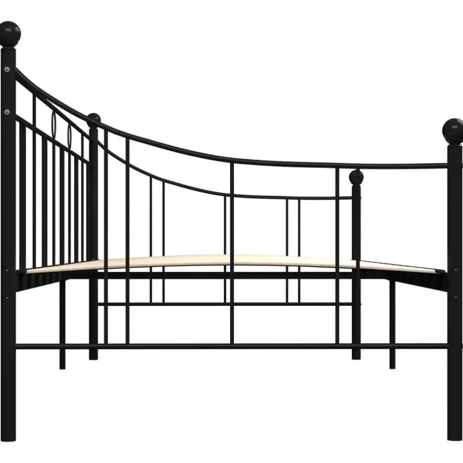 vidaXL - Bedbank excl lade - Zwart - Metaal - 90 x 200 cm