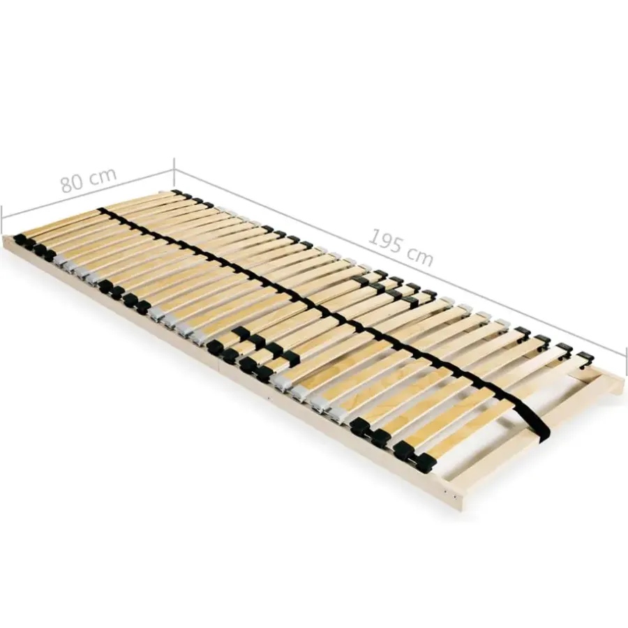 Lattenbodems-vidaXL - Bedbodem - Bruin - Hout - 80 x 200 cm