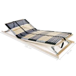 Lattenbodems-vidaXL - Bedbodem - Bruin - Hout - 90 x 200 cm