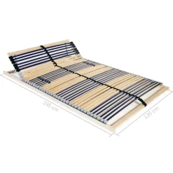 vidaXL - Bedbodem - Multikleur - Hout - 120 x 200 cm