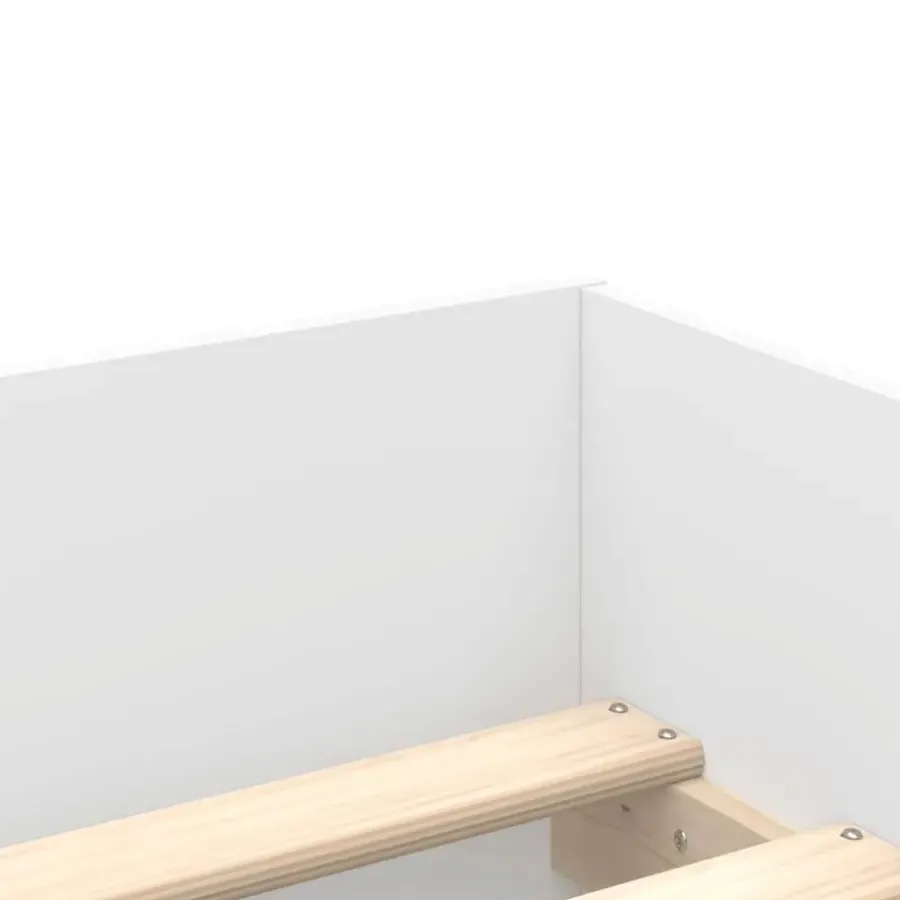 vidaXL - Bedframe met lades - Wit - Bewerkt hout - 90 x 190 cm
