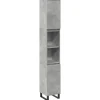 vidaXL - Betongrijs Kolomkast met 2 deuren 2 vakken - Hout - 30x30x190 cm