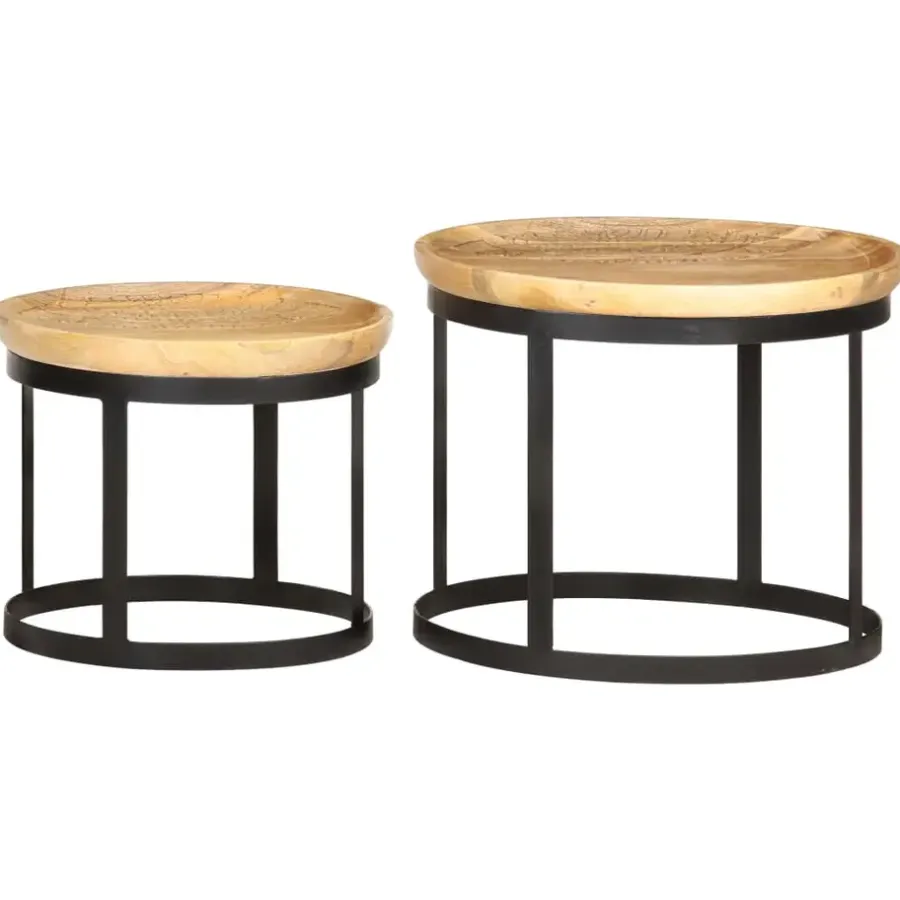 Bijzettafels-vidaXL - Bijzettafel - Bruin - Hout