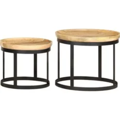 Bijzettafels-vidaXL - Bijzettafel - Bruin - Hout