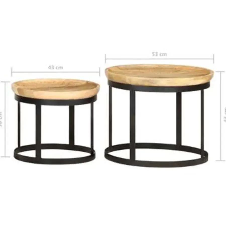 Bijzettafels-vidaXL - Bijzettafel - Bruin - Hout