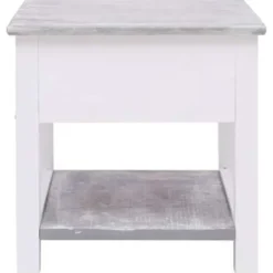Bijzettafels-vidaXL - Bijzettafel - Grijs - Hout