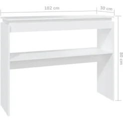 Sidetables-vidaXL - Bijzettafel - Wit - Bewerkt hout