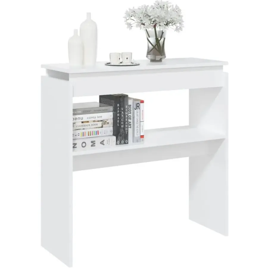 Sidetables-vidaXL - Bijzettafel - Wit - Bewerkt hout