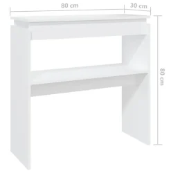 Sidetables-vidaXL - Bijzettafel - Wit - Bewerkt hout