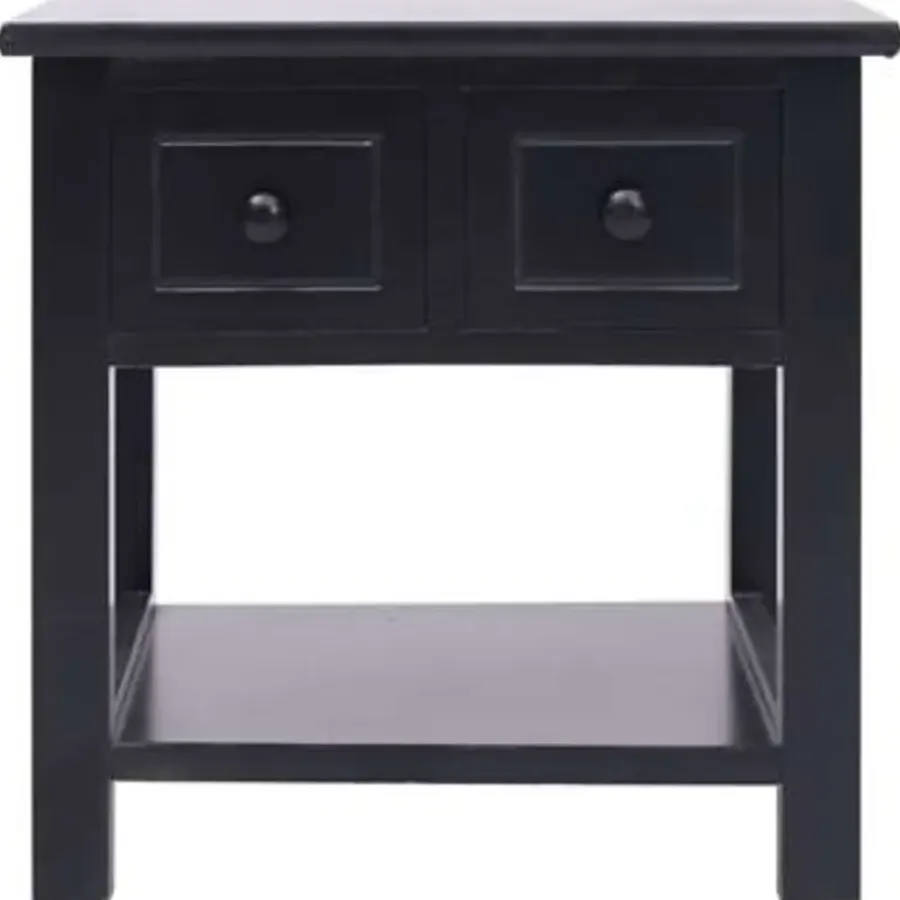 vidaXL - Bijzettafel - Zwart - Hout