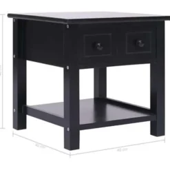 vidaXL - Bijzettafel - Zwart - Hout