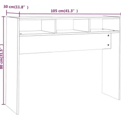 vidaXL - Bijzettafel - Zwart - Bewerkt hout