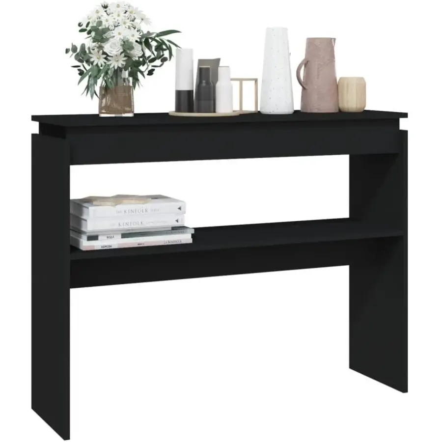 Sidetables-vidaXL - Bijzettafel - Zwart - Bewerkt hout