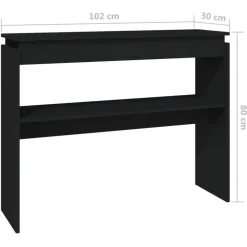 Sidetables-vidaXL - Bijzettafel - Zwart - Bewerkt hout